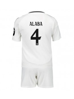 Real Madrid David Alaba #4 Replika Hemmakläder Barn 2024-25 Kortärmad (+ byxor)